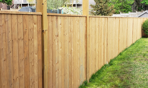 Wood fence