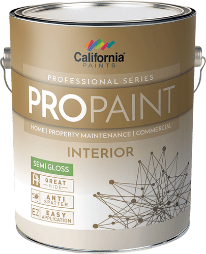 California Products ProPaint Interior Paint Semi Gloss Superhide White 1 Gallon