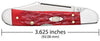 Case Peach Seed Jig Dark Red Bone CS Mini CopperLock®