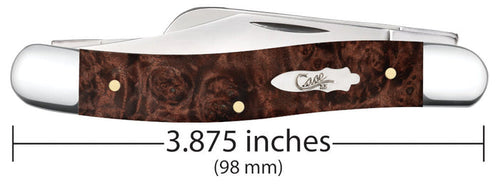 Case Smooth Brown Maple Burl Wood Stockman