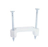 Gardner Bender 3/4 in (19 mm), Plastic Polyethylene NM Cable Staple, Zinc Plated Nail, White