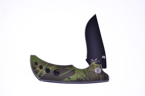Frost Cutlery Composite Green Camo Tactical Folder