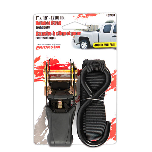 Erickson 1″ x 15′ – 1200 lb. Soft Grip Ratchet Strap