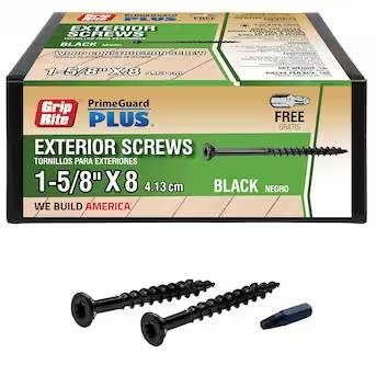 Grip-Rite® Premium Exterior Coated Screws #8 x 1-5/8 in. Black