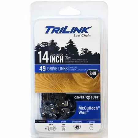 Trilink Saw Chain Semi-Chisel Saw Chain 49 Drive Links 3/8