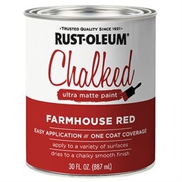 Chalked Ultra Matte Paint, Farmhouse Red, 30-oz.