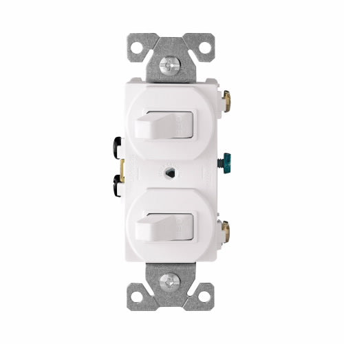 Eaton Cooper Wiring Commercial Grade Combination Switch 15A, 120/277V White (White, 120/277V)