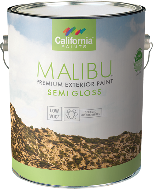 California Products Malibu Premium Exterior Paint Semi Gloss- Pastel Base   - 1 qt.