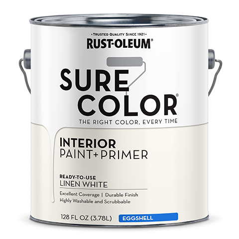 Rust-Oleum Sure Color Eggshell Interior Wall Paint 1 Gallon  Linen White