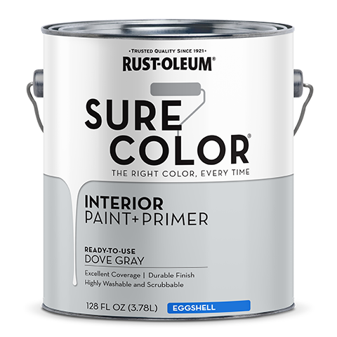 Rust-Oleum Sure Color Eggshell Interior Wall Paint 1 Gallon Dove Gray