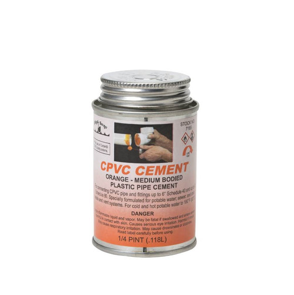 Black Swan's CPVC Cement - Orange - Medium 8 oz.