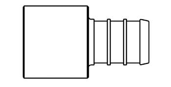 American Granby PEX Female Sweat Adapter NL 1/2 P X 1/2 FS