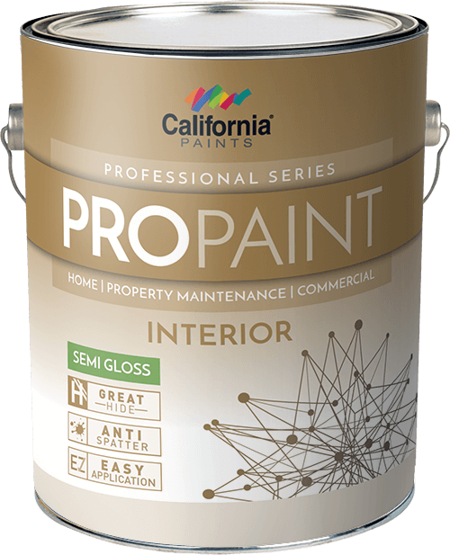 California Products ProPaint Interior Paint Semi Gloss Superhide White 1 Gallon (1 Gallon, White)