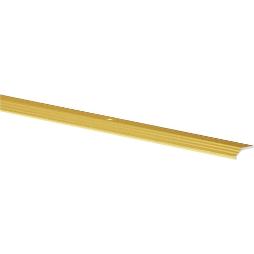 M-D Satin Brass Fluted 7/8 In. x 6 Ft. Aluminum Carpet Trim Bar