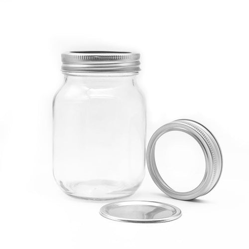 Kerr Canning Jars Regular Mouth Pint (16 oz.) Mason Jars with Lids and Bands