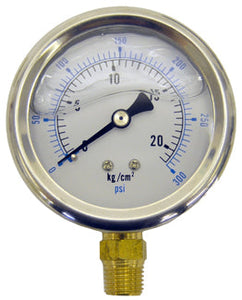 K-T Industries 2-1/2" Oil Filled Gauge 0-250 Psi